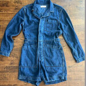 Women Lucky Brand Denim Romper Jumpsuit Bottom Indigo Soft Surplus